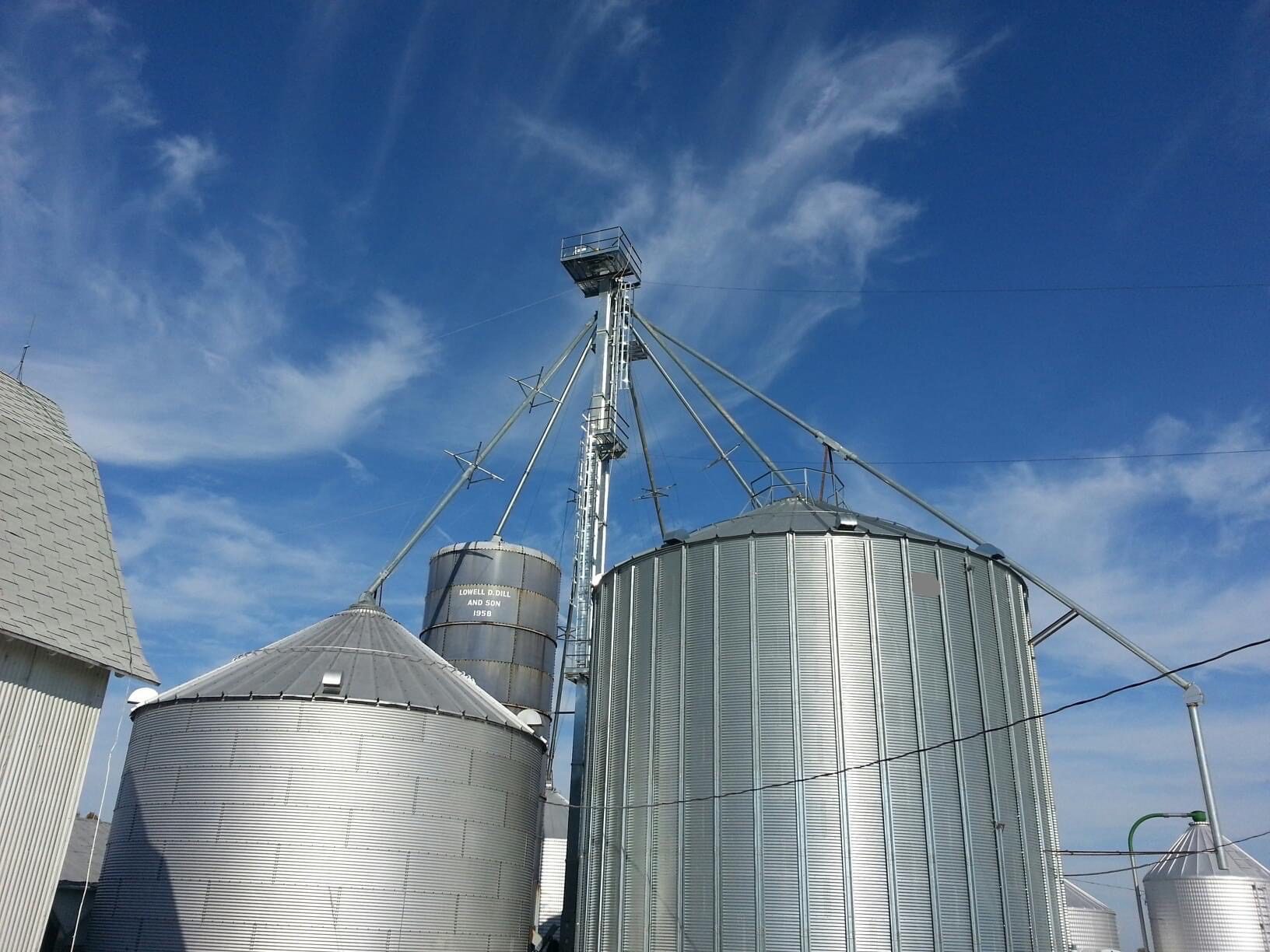 Outside view of grain storage